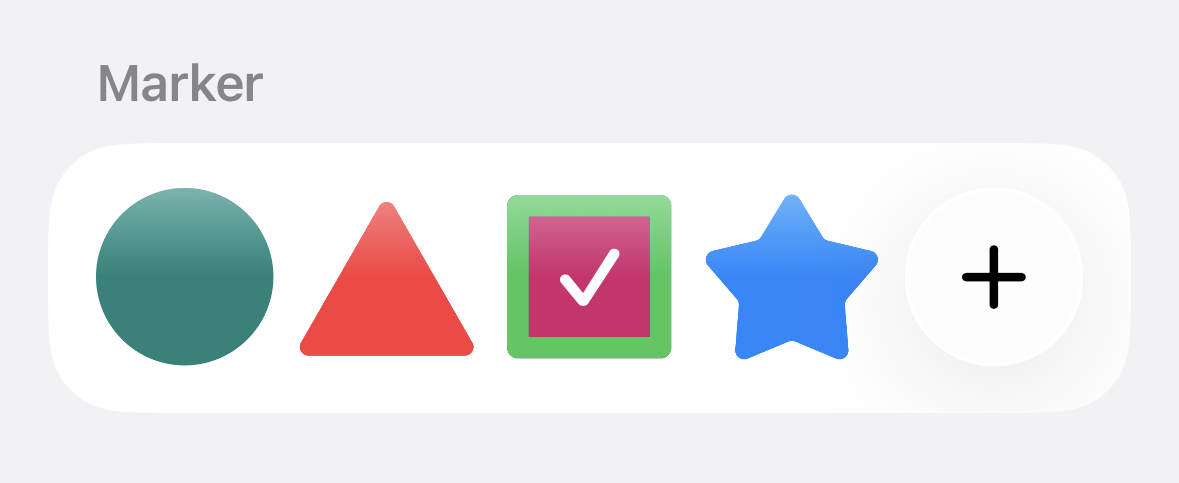 Screenshot of Droppath new marker design selector