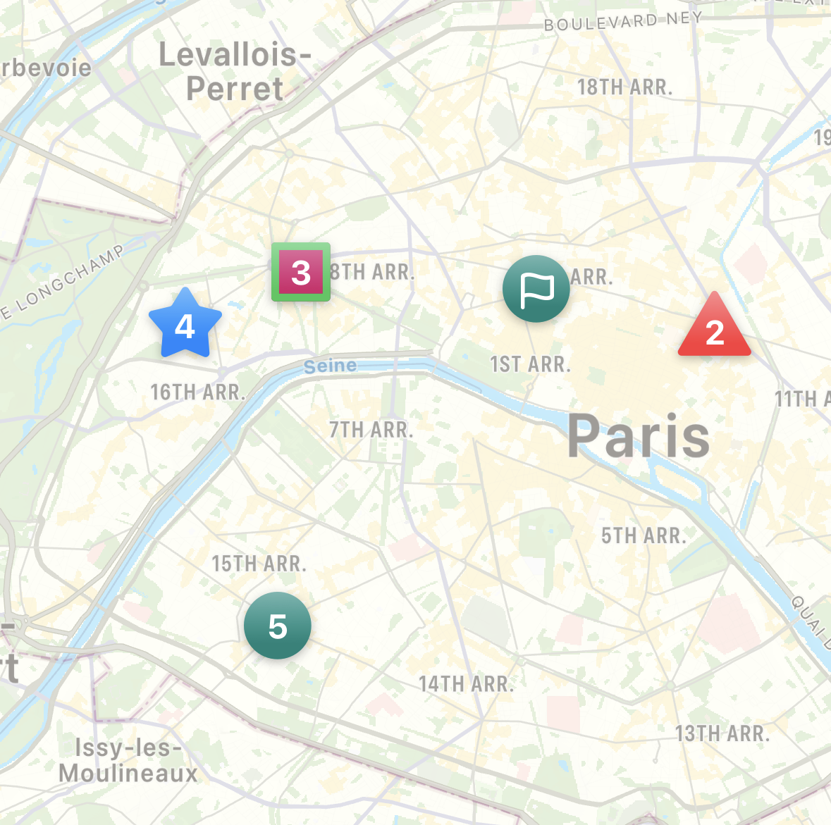 Screenshot of Droppath new marker shapes and borders